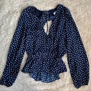 Emory Park - Polka Dot Surplice Top